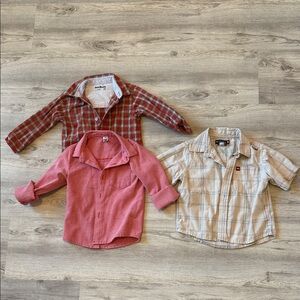 Tony Hawk Red, Beige, and Pink Kids Button Down Shirts